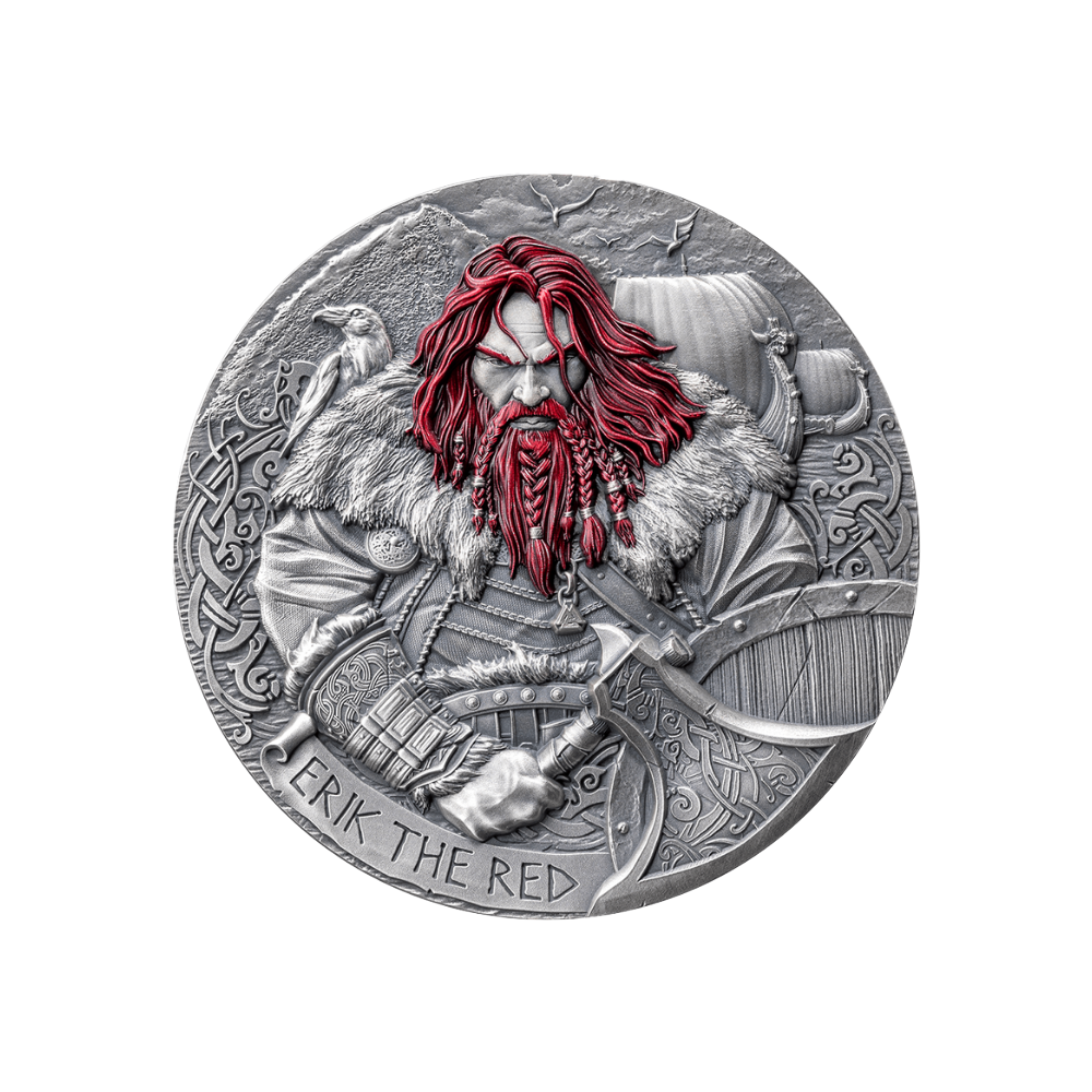 Erik The Red Way to Valhalla 2 Oz Silver Coin 2024