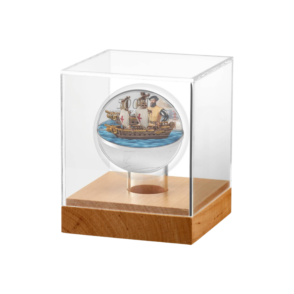 FERDINAND MAGELLAN 3D Shape 500th Anniversary 2 Oz Silver Coin $5 Niue 2021