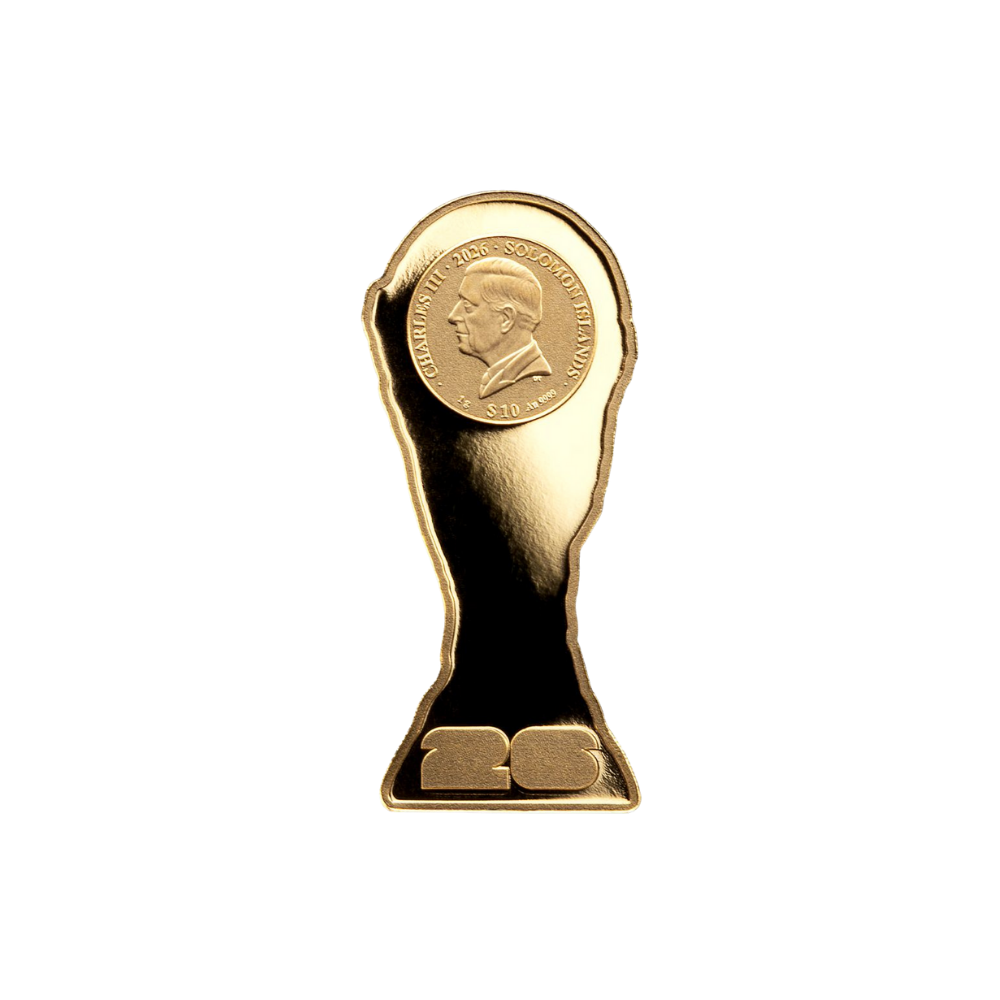 FIFA 2026 Trophy Replica 1g Shaped Gold Coin
