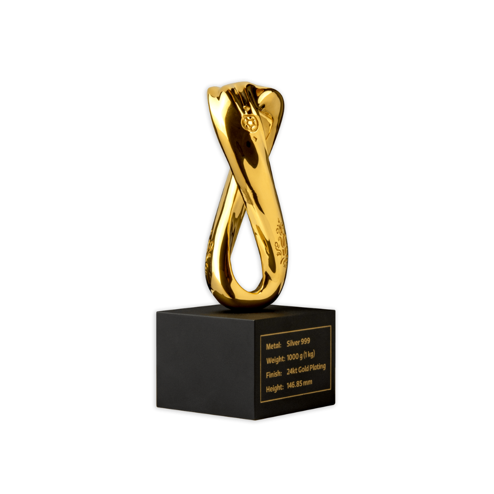 FIFA World Cup 2022 Emblem 3D Replica Silver Gold Plated 1kg