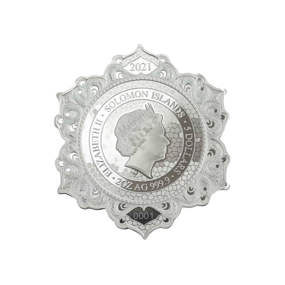 FISH OF THE 2ND CHAKRA Phil Lewis 2 Oz Silver Coin $5 Solomon Islands 2021 - COA #16