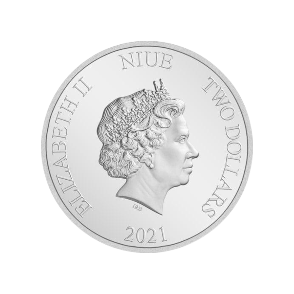 FLAMINGOS Love is Precious 1 Oz Silver Coin $2 Niue 2021