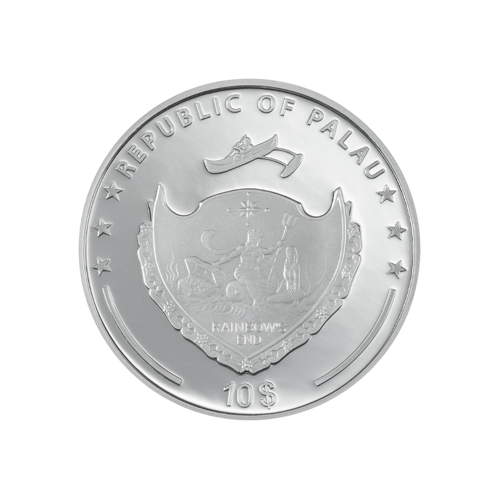 FORGET ME NOT Flowers and Leaves 2 Oz Silver Coin $10 Palau 2023