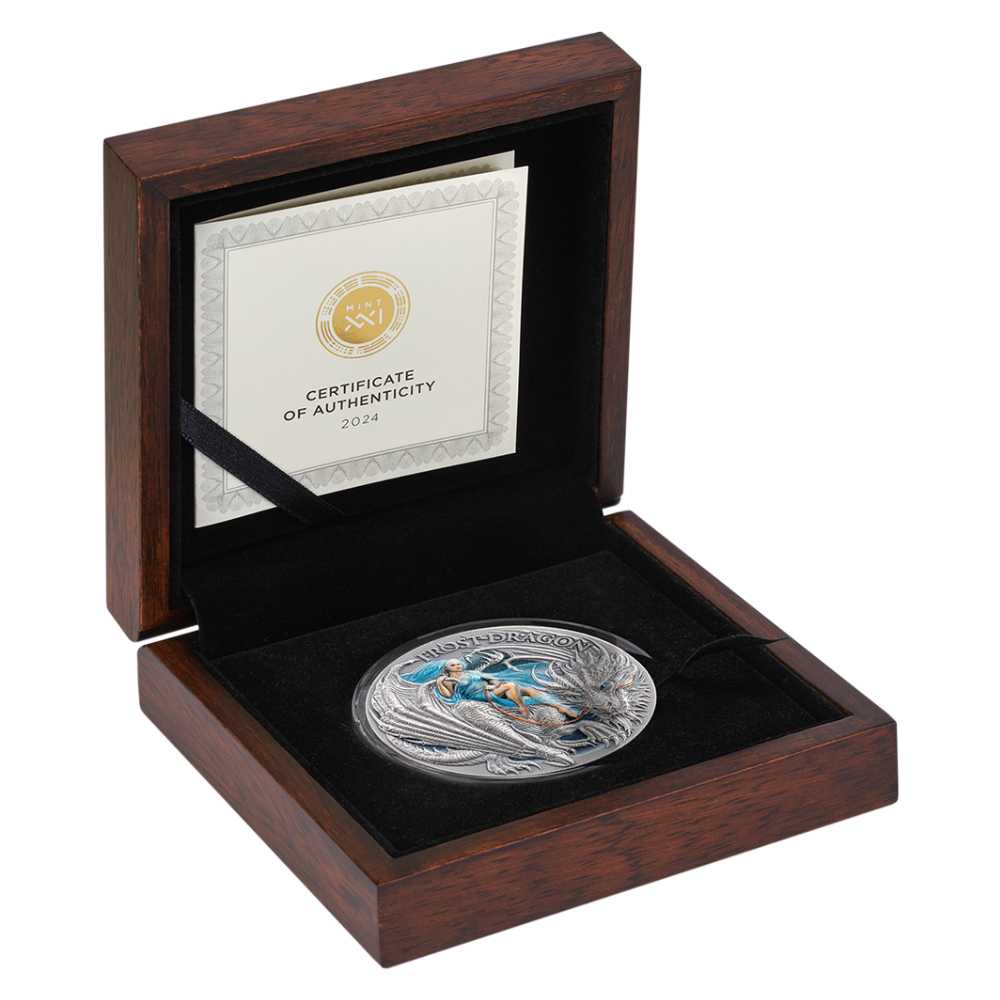 FROST DRAGON 2 Oz Silver Coin 2000 Francs Cameroon 2024 - PARTHAVA COIN