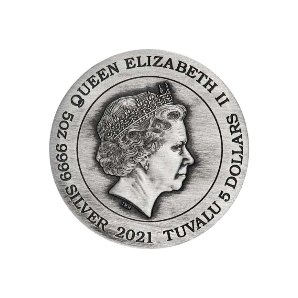 FU LU SHOU 5 Oz Silver Coin $5 Tuvalu 2021