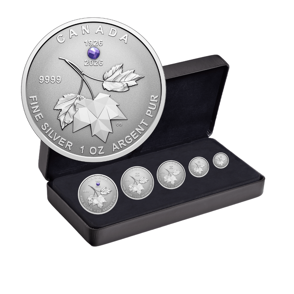 Fine Silver Fractional Set Commemorate the 100ᵗʰ Birthday of Queen Elizabeth II 2026 Royal Canadian Mint