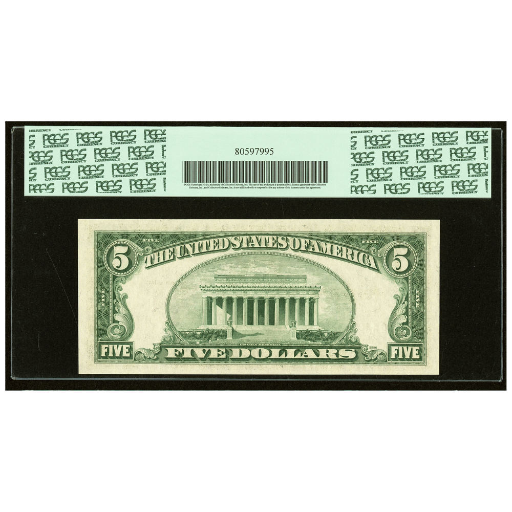 Fr. 1534 $5 1953B Legal Tender Note PCGS Gem New 65PPQ obverse