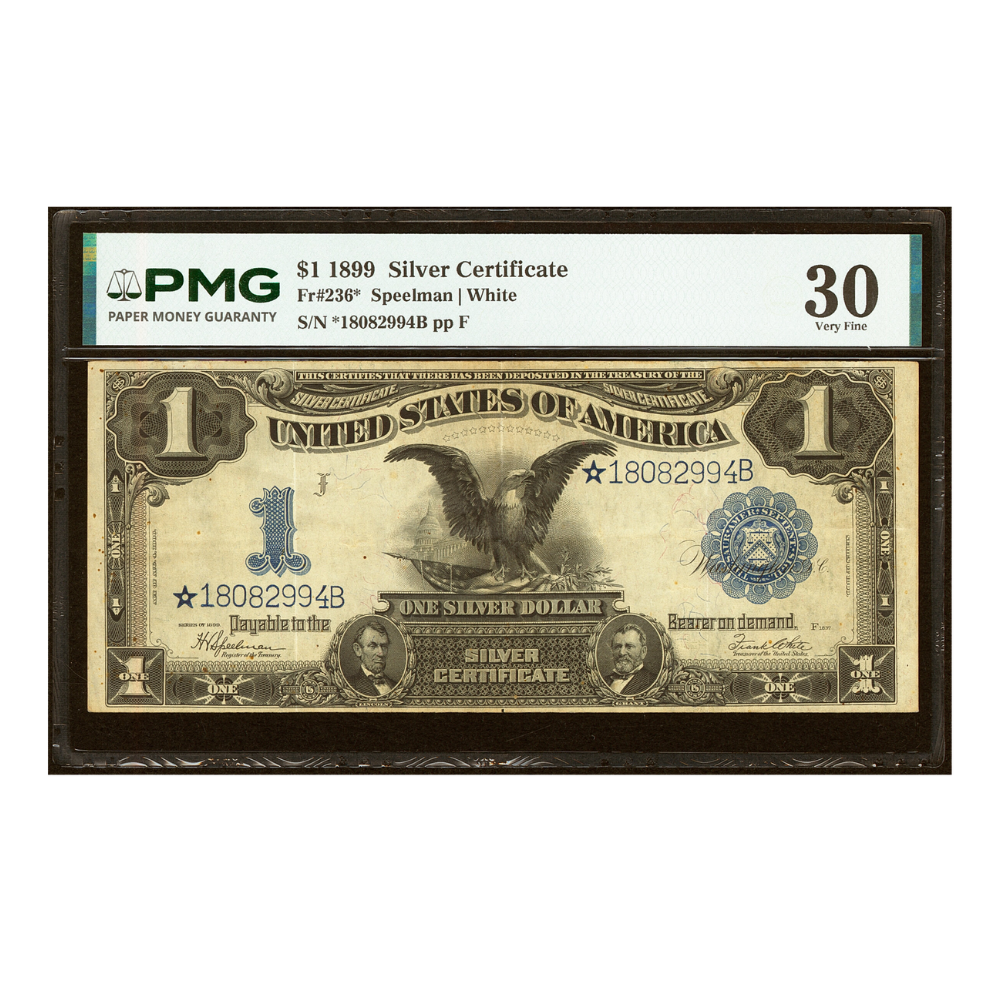 Fr. 236* $1 1899 Silver Certificate Star Note PMG Very Fine 30