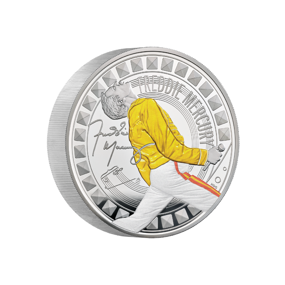 Freddie Mercury Legends Of Music 10 Oz Silver Coin 2025 - The Royal Mint