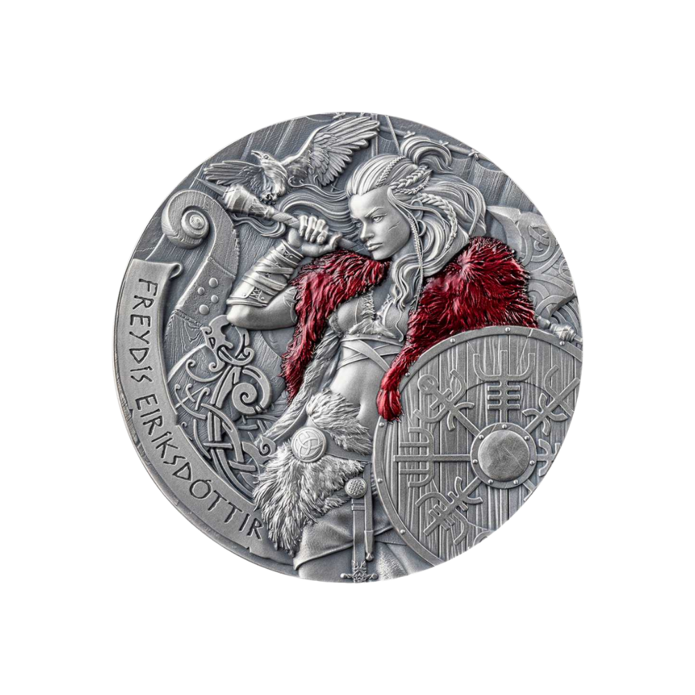 Freydis Eiriksdottir Way to Valhalla 2 Oz Silver Coin 2024 - Mint XXI