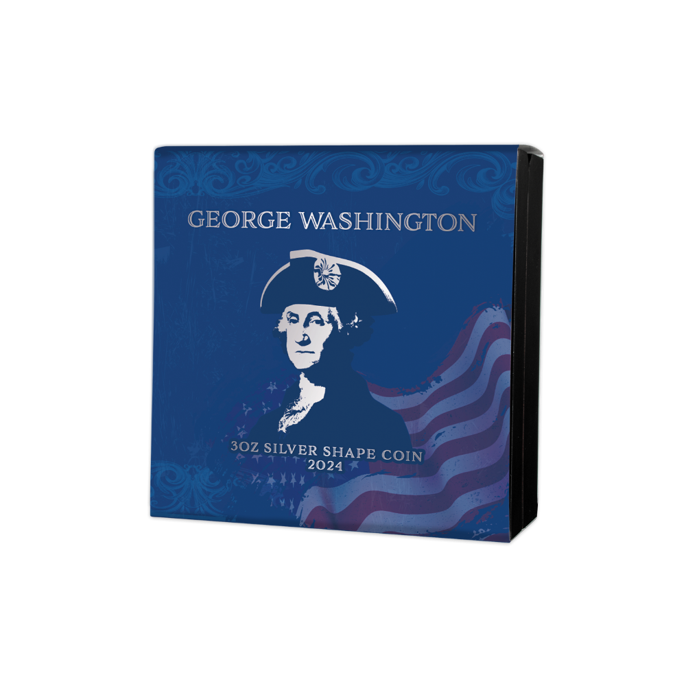 GEORGE WASHINGTON 3 Oz Silver Coin $5 Samoa 2024