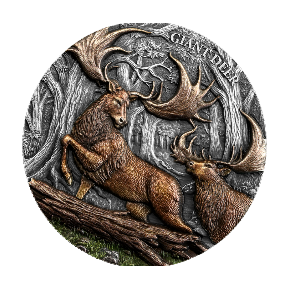Giant Deer Megafauna 2 Oz Silver Coin 2026 Germania Mint