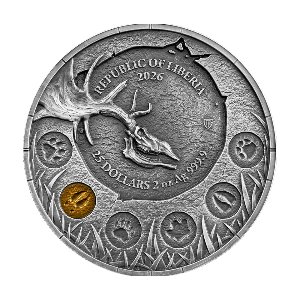Giant Deer Megafauna 2 Oz Silver Coin 2026 Germania Mint