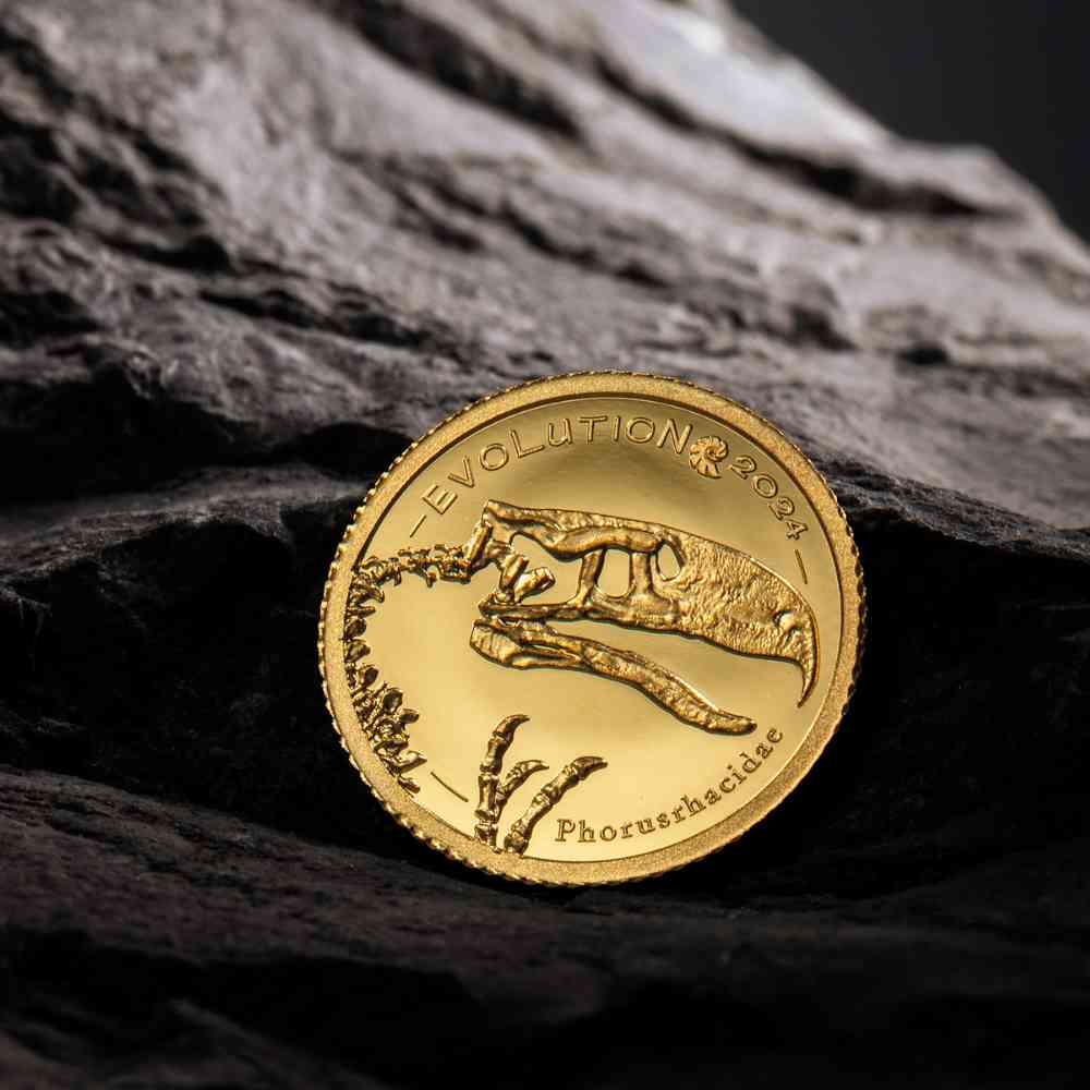 GOLDEN AVES Evolution of Life 0.5 g Gold Coin 1000 Togrog Mongolia 2024