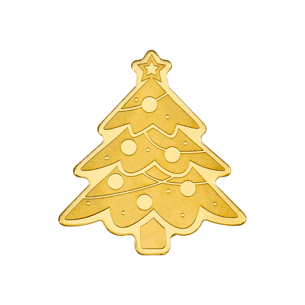 GOLDEN CHRISTMAS TREE Golden Highlights Gold Coin $1 Palau