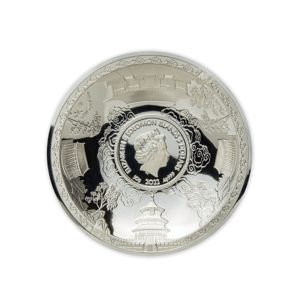 GOLD PANDA 40th Anniversary Silver Coin $5 Solomon Islands 2022