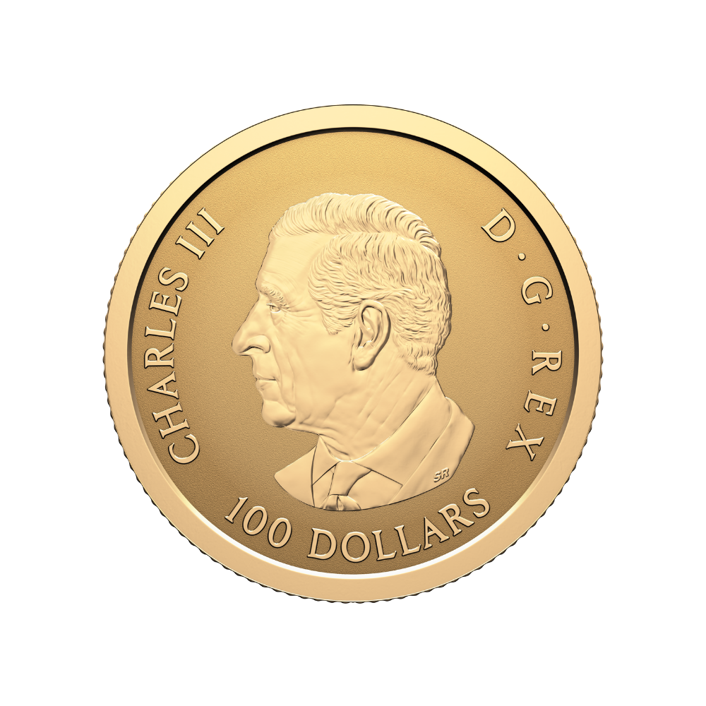 Gleaming Maple Leaves 1/4 Oz Pure Gold Coin 2025 Canada