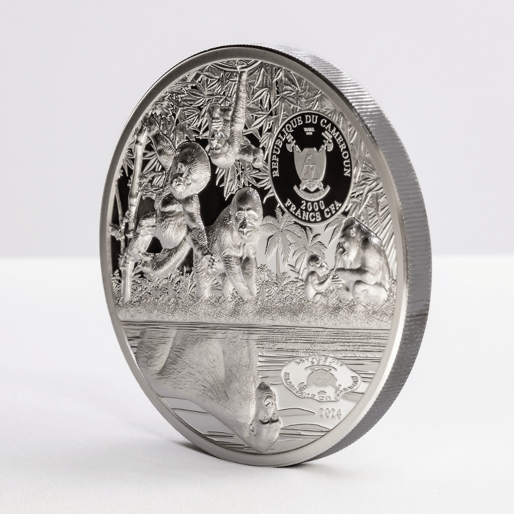 Gorilla Growing Up 2 Oz Silver Coin 2024