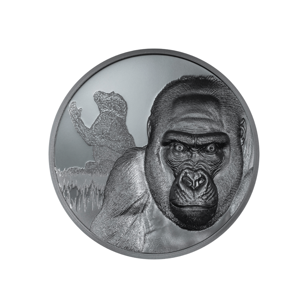 Gorilla Growing Up 2 Oz Silver Coin 2024