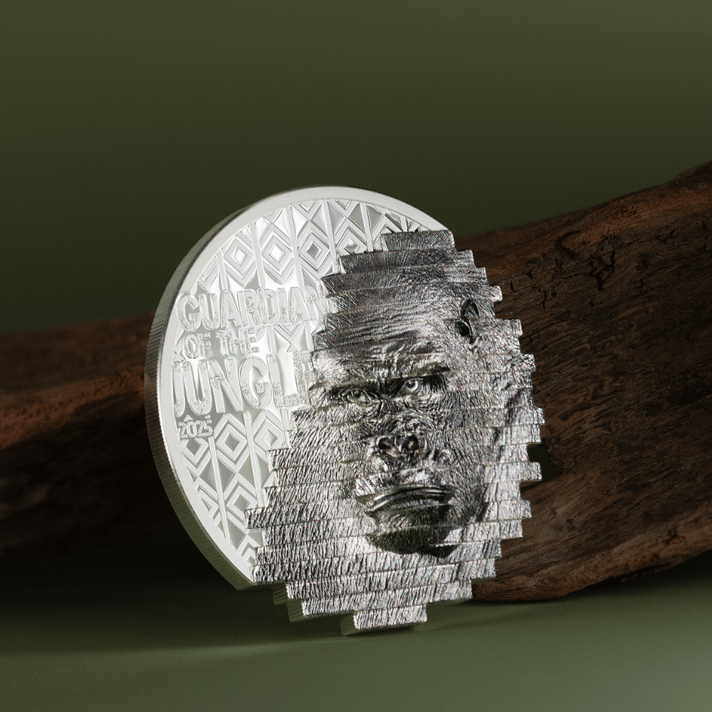 Gorilla Reconstruction 2 Oz Silver Coin $10 Cook Islands 2025 image CIT Coin Invest AG Parthava Coin