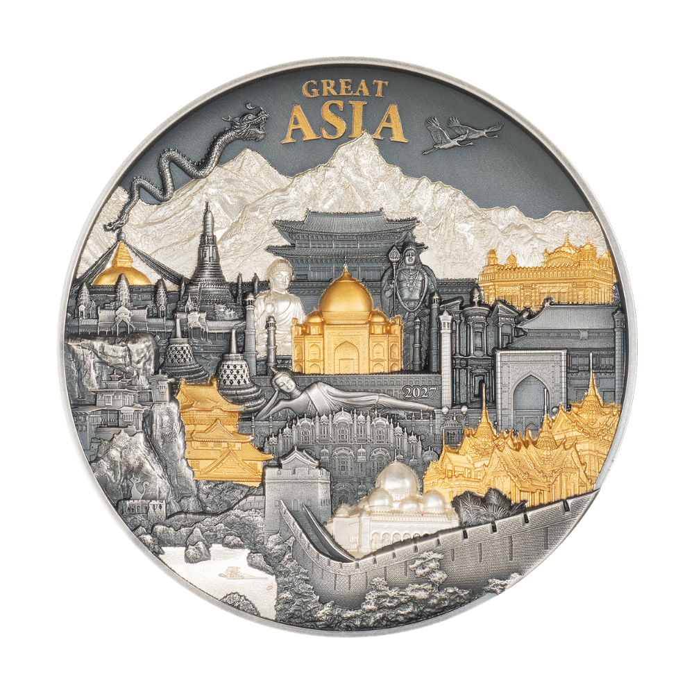 Great Asia Hidden Treasure 3 Oz Silver Coin 2027 CIT COIN INVEST AG