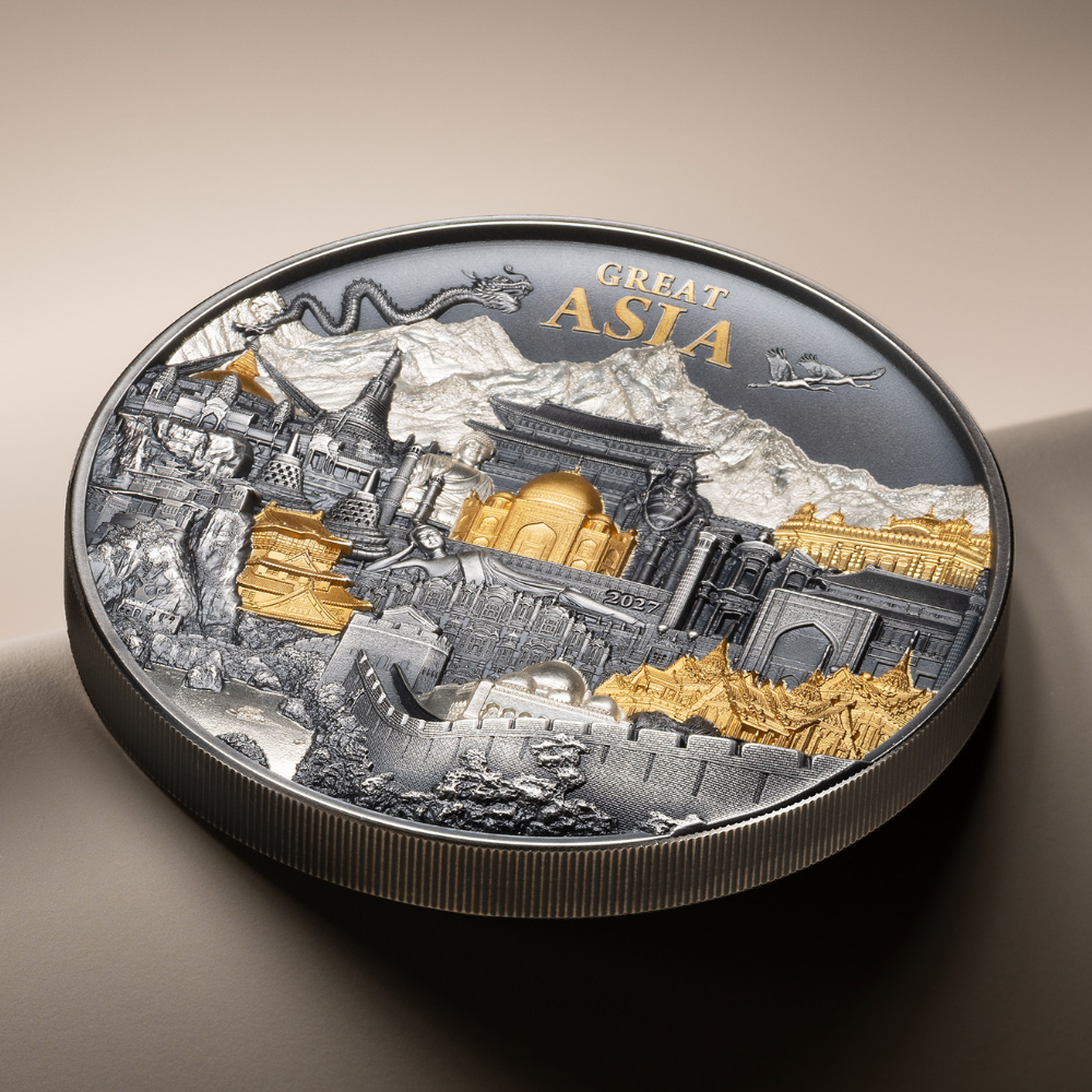 Great Asia Hidden Treasure 3 Oz Silver Coin 2027 CIT COIN INVEST AG