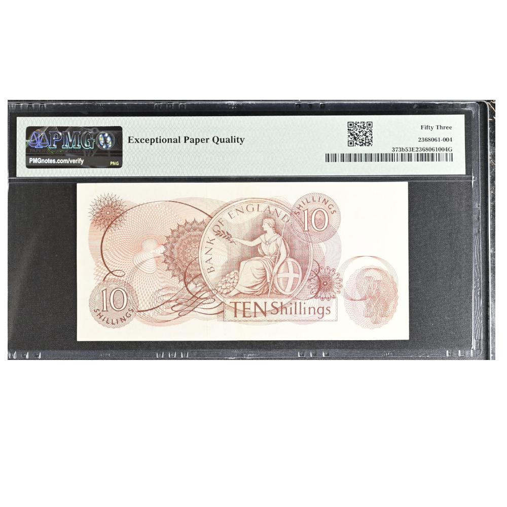 Great Britain 10 Shillings ND 1962-66 Pick 373b About UNC 53 EPQ