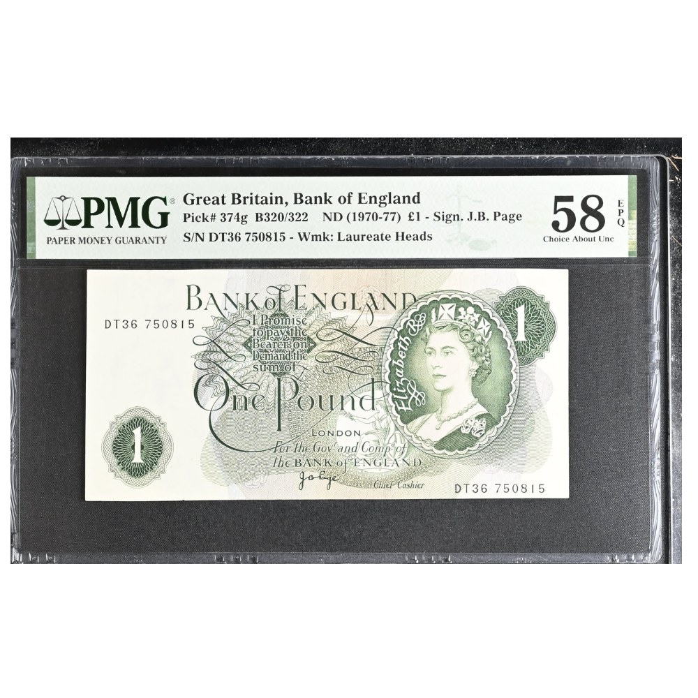 Great Britain 1 Pound ND 1970-77 Pick 374g Choice AU 58 EPQ