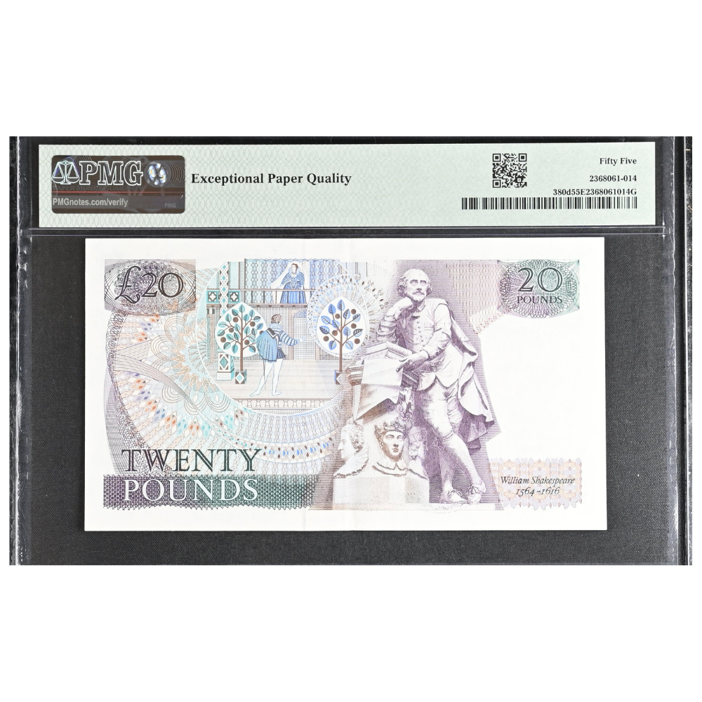 Great Britain 20 Pounds ND 1984-88 Pick 380d About UNC 55 EPQ