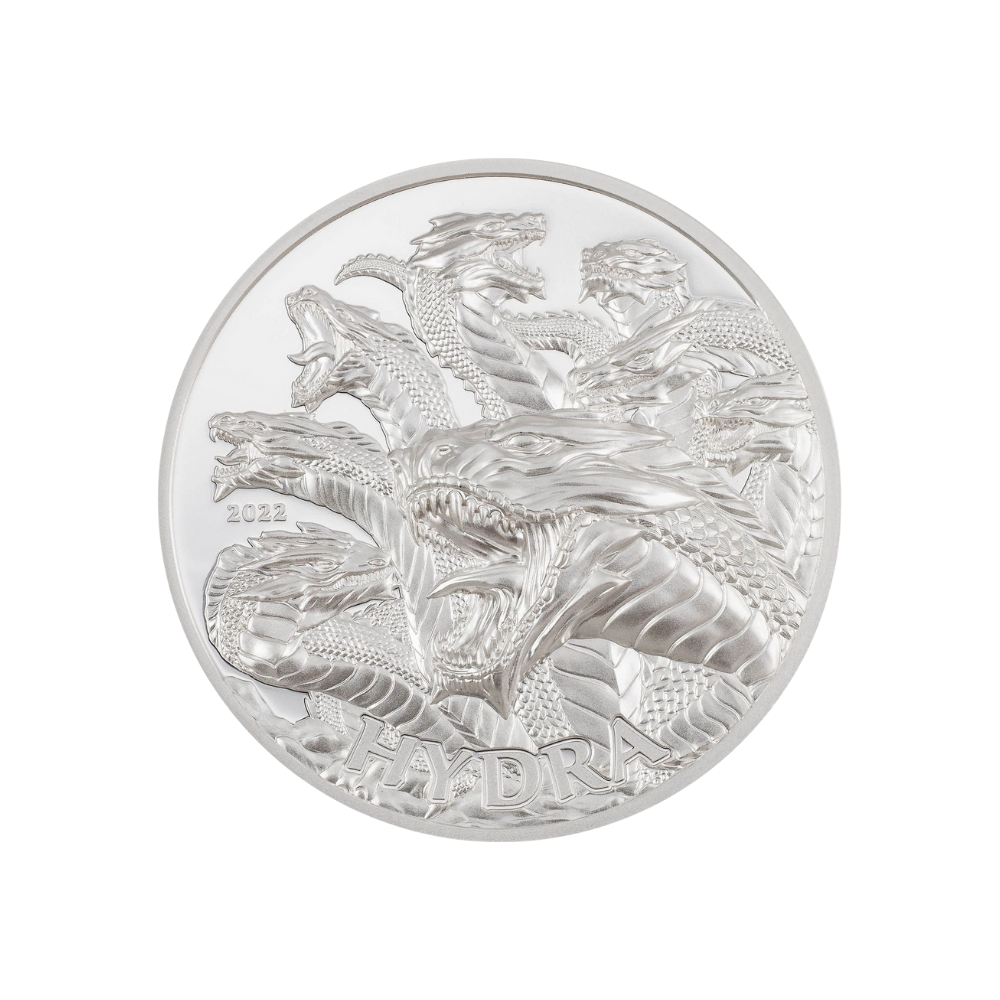 HYDRA Mythical Creatures 1 Oz Silver Coin 1000 Shillings Tanzania 2022