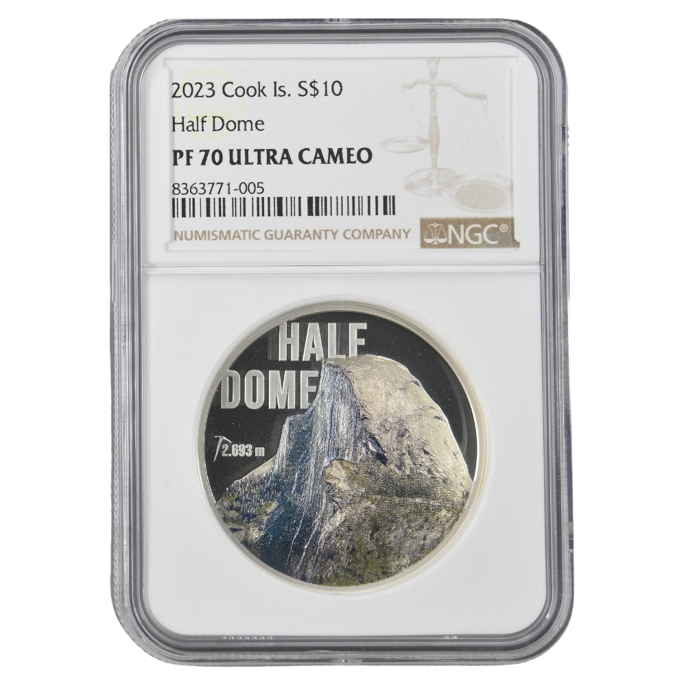 Half Dome Mountains 2 Oz Silver Coin - PF 70 ULTRA CAMEO reverse