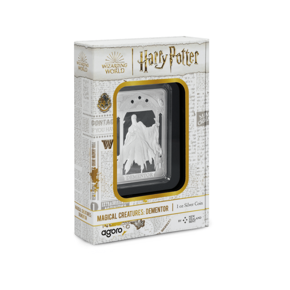 Harry Potter™ Magical Creatures Dementor Silver Coin packaging agoro
