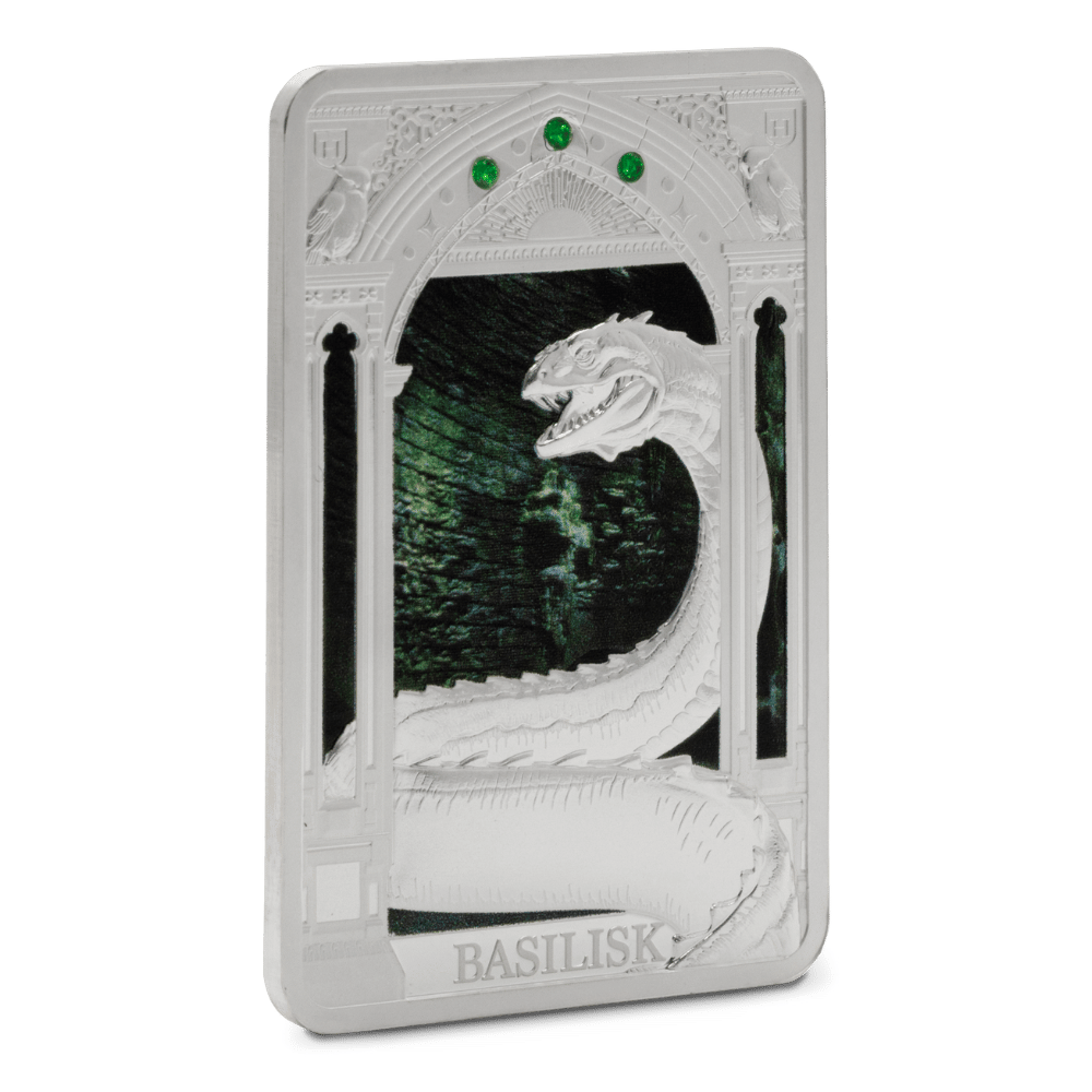 Harry Potter™ Magical Creatures Basilisk Silver Coin reverse Agoro