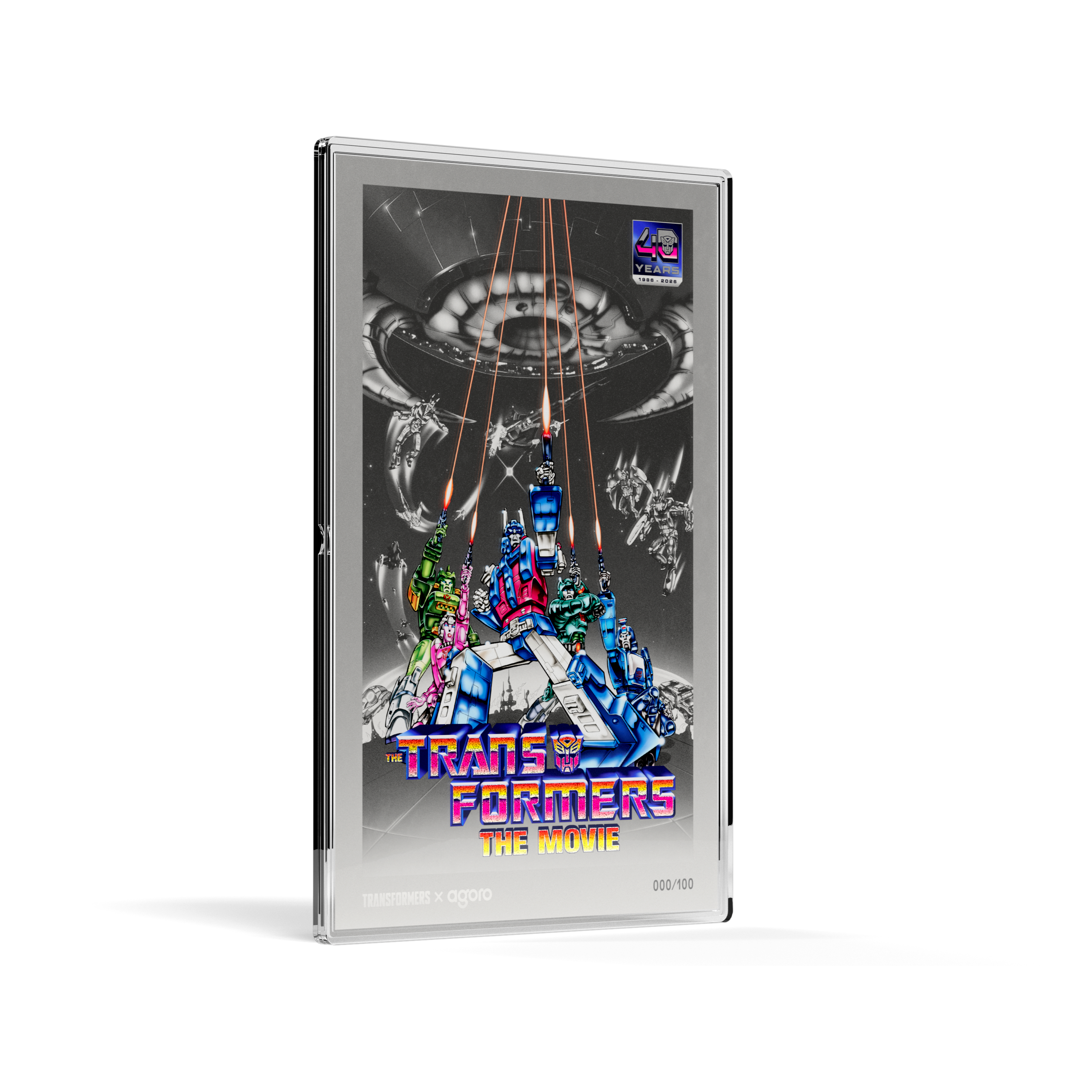 The Transformers: The Movie (1986) Poster Silver Collectible Foil Agoro