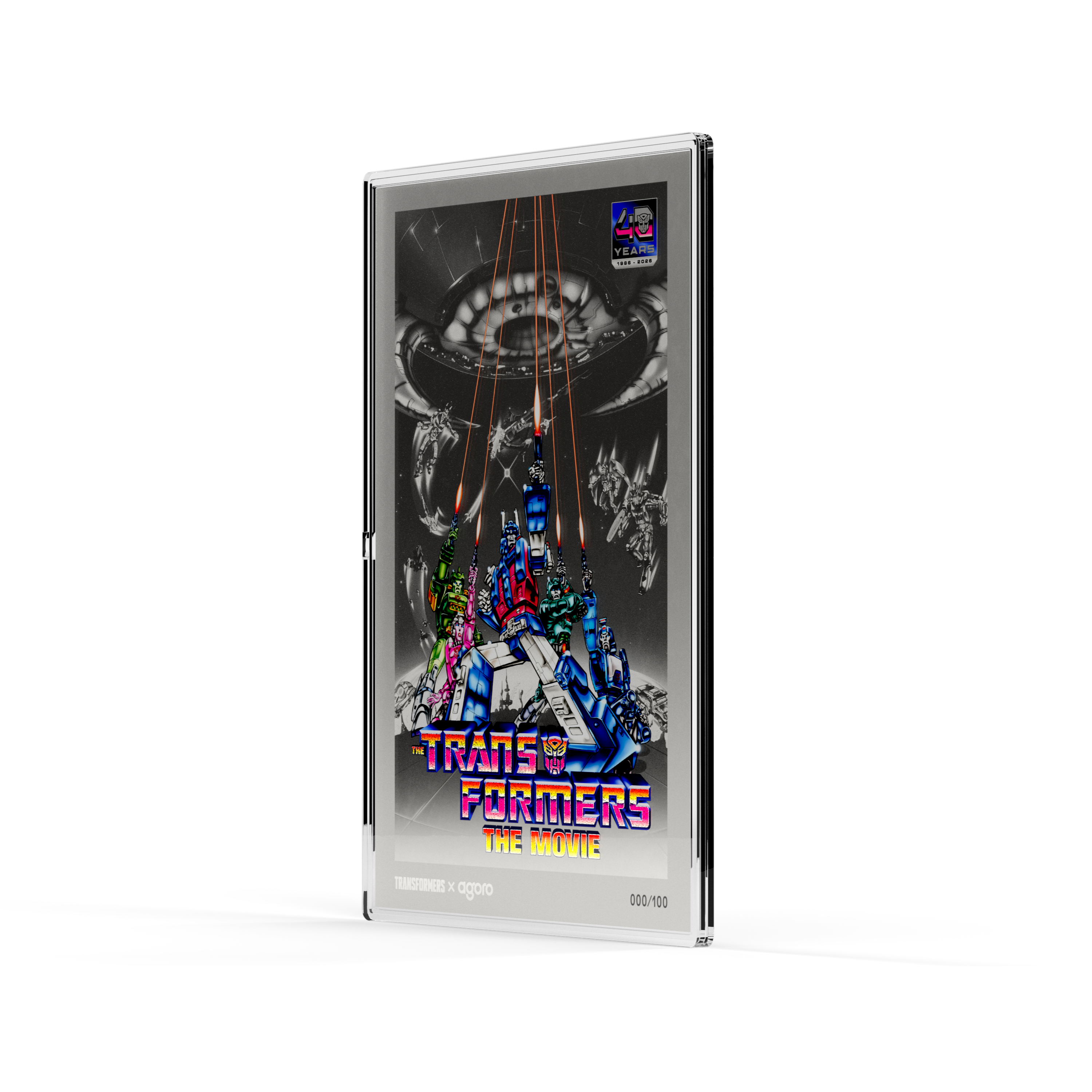 The Transformers: The Movie (1986) Poster Silver Collectible Foil Agoro