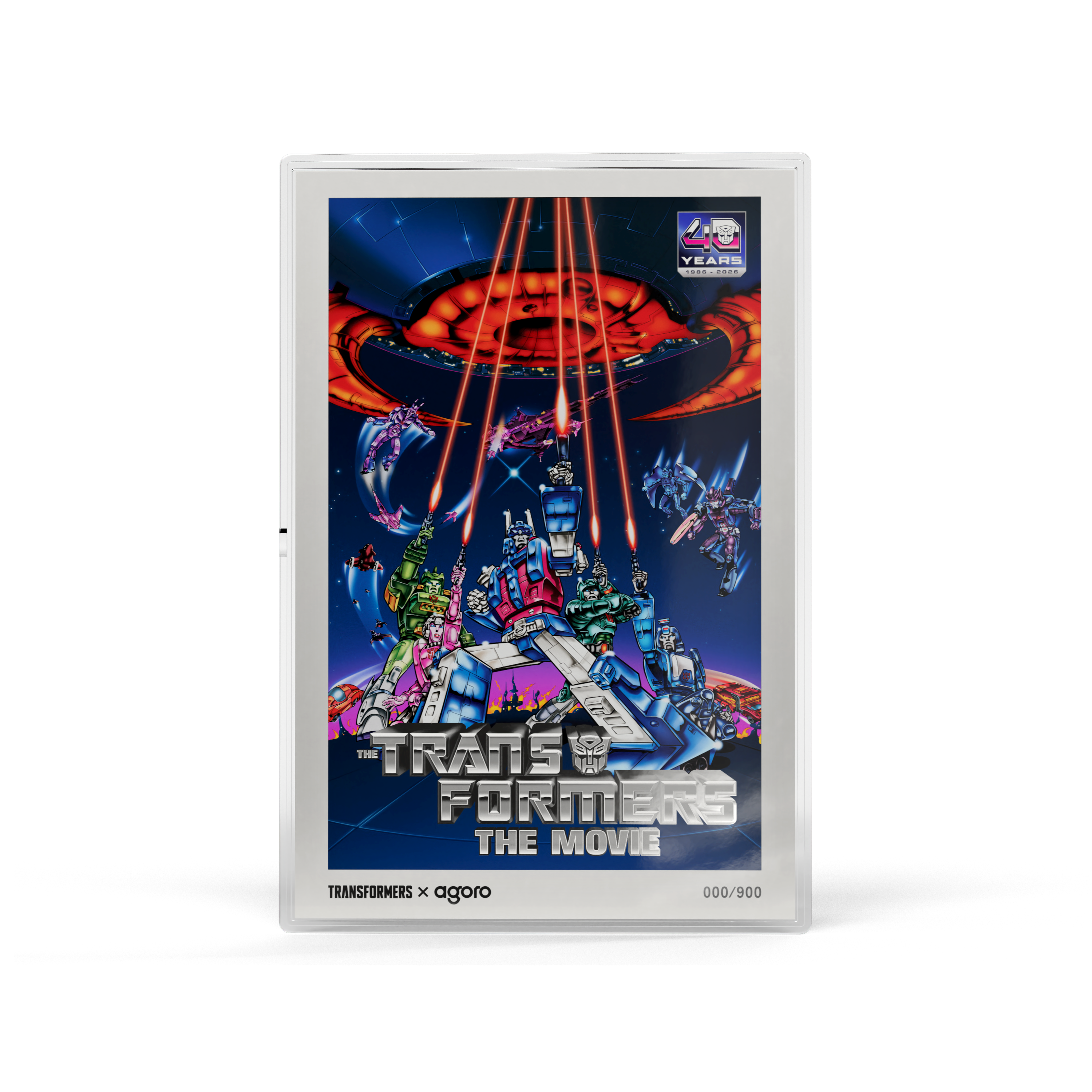 The Transformers: The Movie (1986) Poster Silver Collectible Foil Agoro