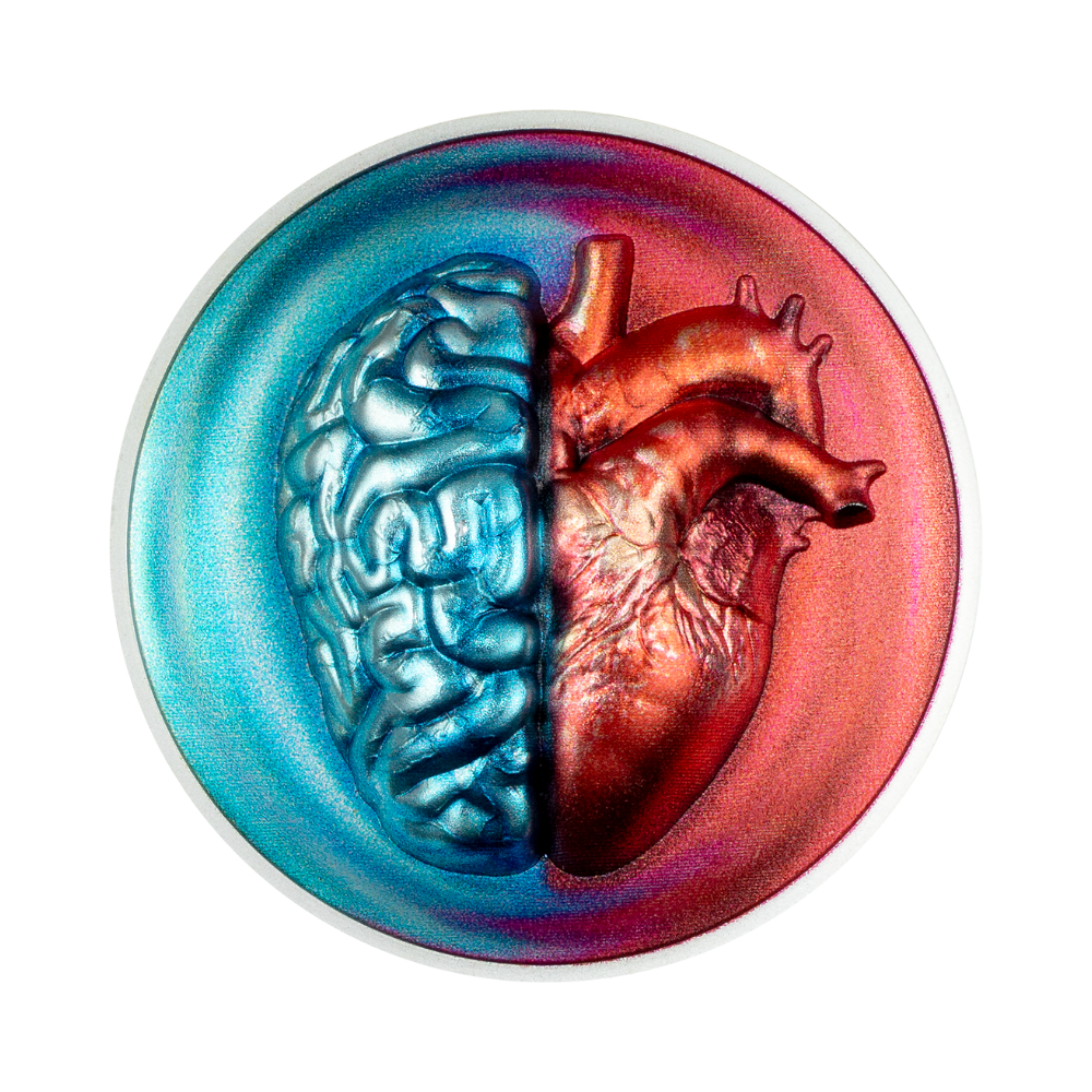 Head vs. Heart 2 oz Silver Coin 2026 - CIT Coin Invest AG