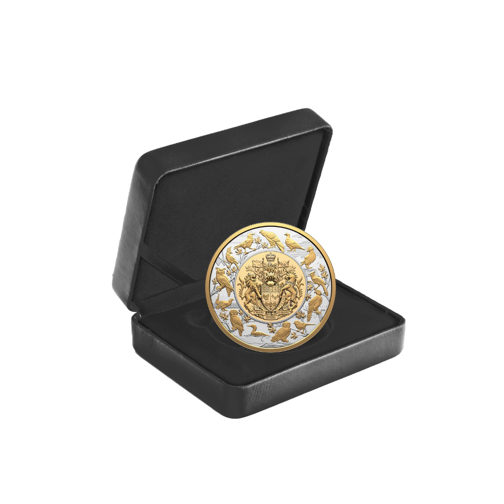 Heraldic Landscape Birds of Canada 5 Oz Silver Coin $50 Canada 2024