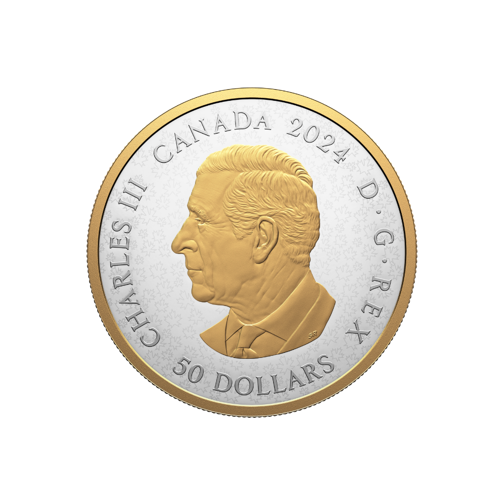 Heraldic Landscape Birds of Canada 5 Oz Silver Coin $50 Canada 2024