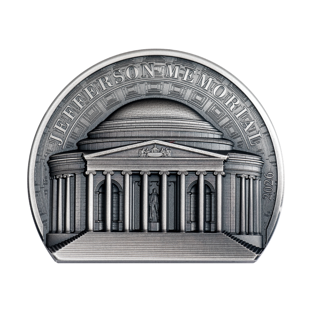 Historical Monuments Jefferson Memorial 5 oz Silver Coin 2026