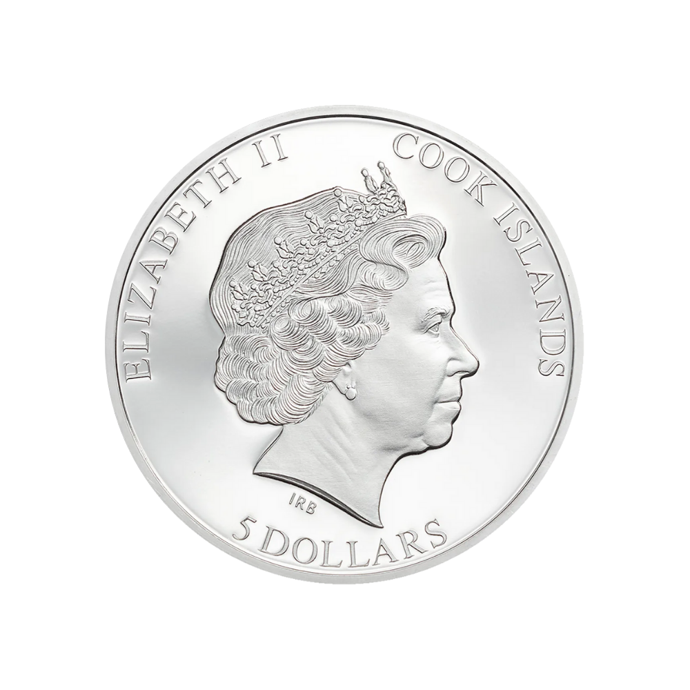 IN MEMORIAM QUEEN ELIZABETH II 1 Oz Silver Coin $5 Cook Islands 2022