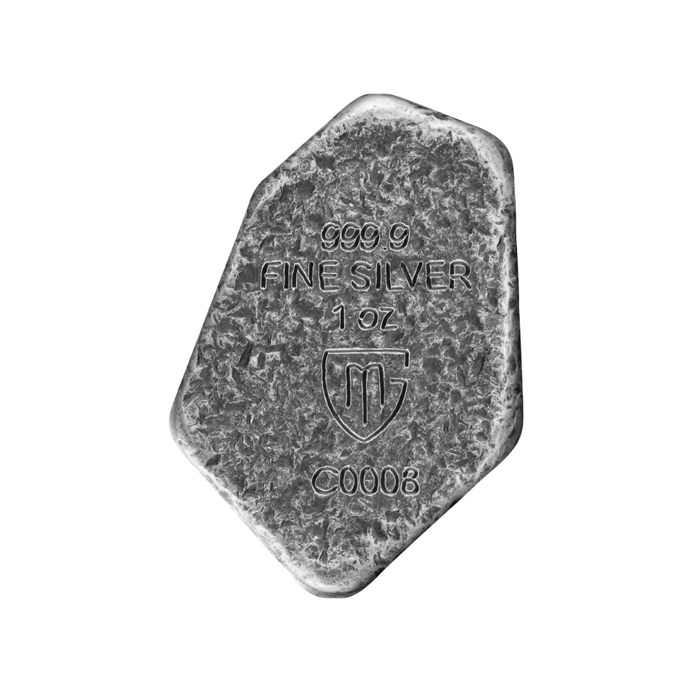 Isaz Cast Rune 1 Oz Silver Cast Bar 2025 Germania Mint