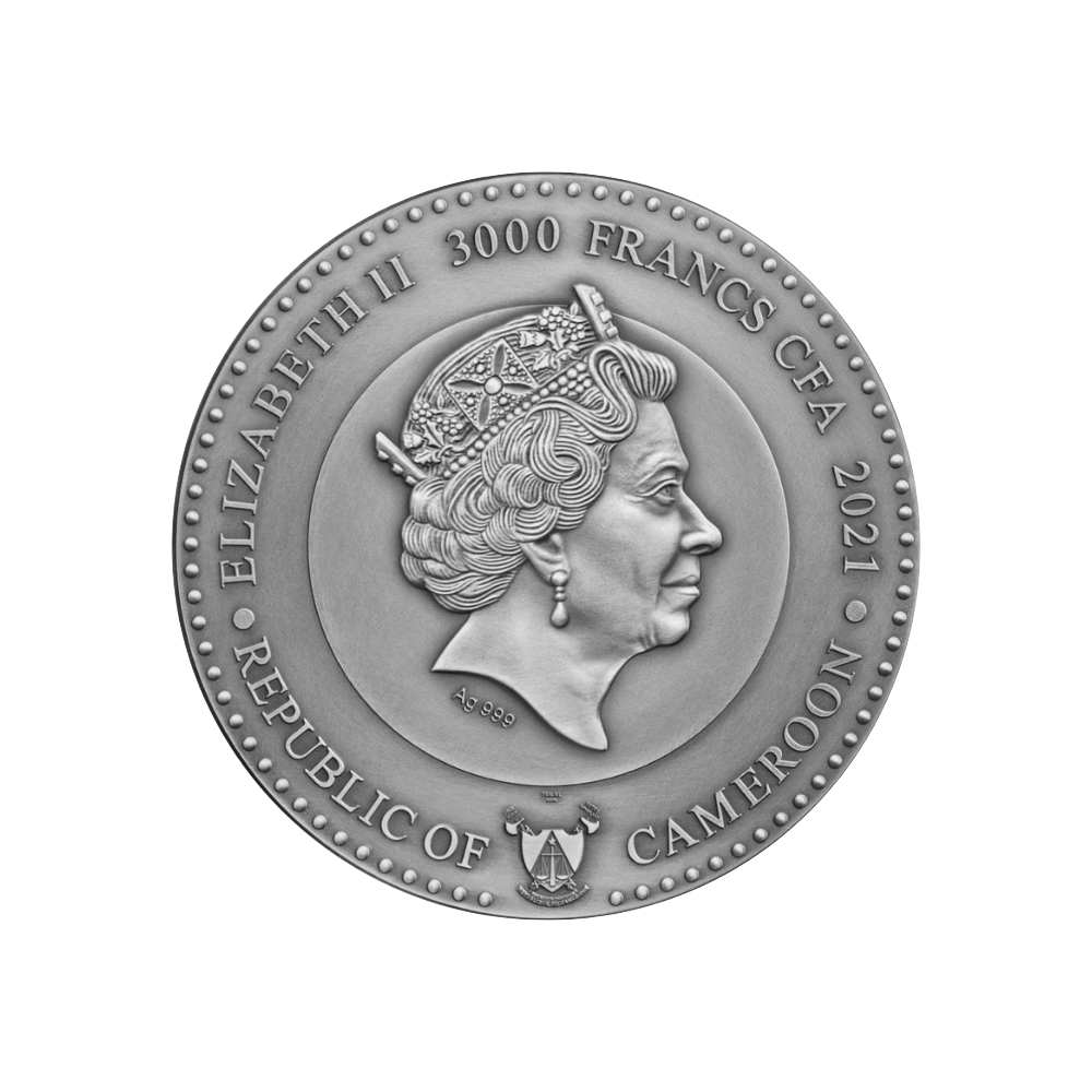 JUPITER Planets and Gods 3 Oz Silver Coin 3000 Francs Cameroon 2021