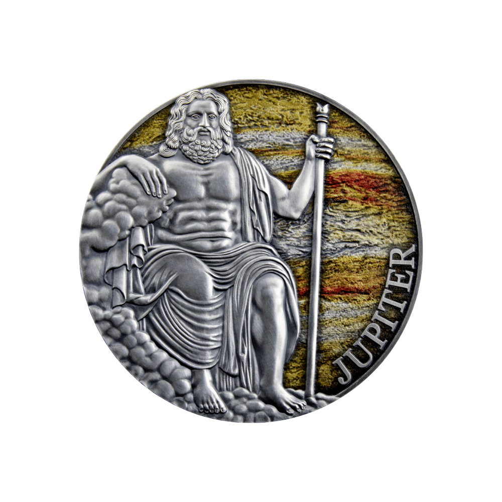 JUPITER Planets and Gods 3 Oz Silver Coin 3000 Francs Cameroon 2021