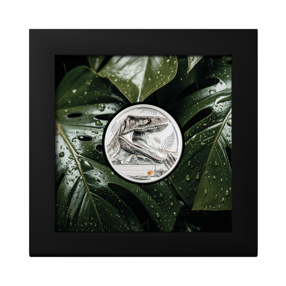 Jurassic Relics Carcharodontosaurus 1 oz Silver Coin 2026