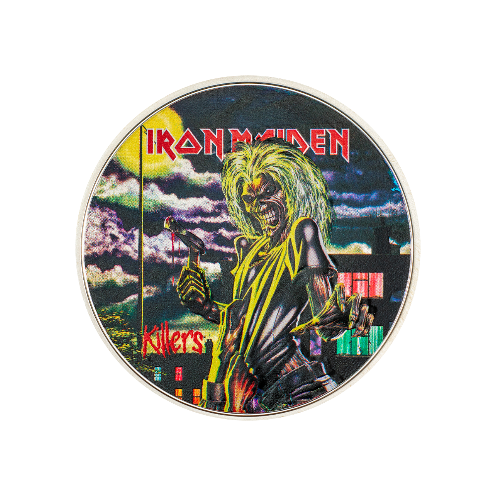 KILLERS Iron Maiden 1 Oz Silver Coin $5 Cook Islands 2024
