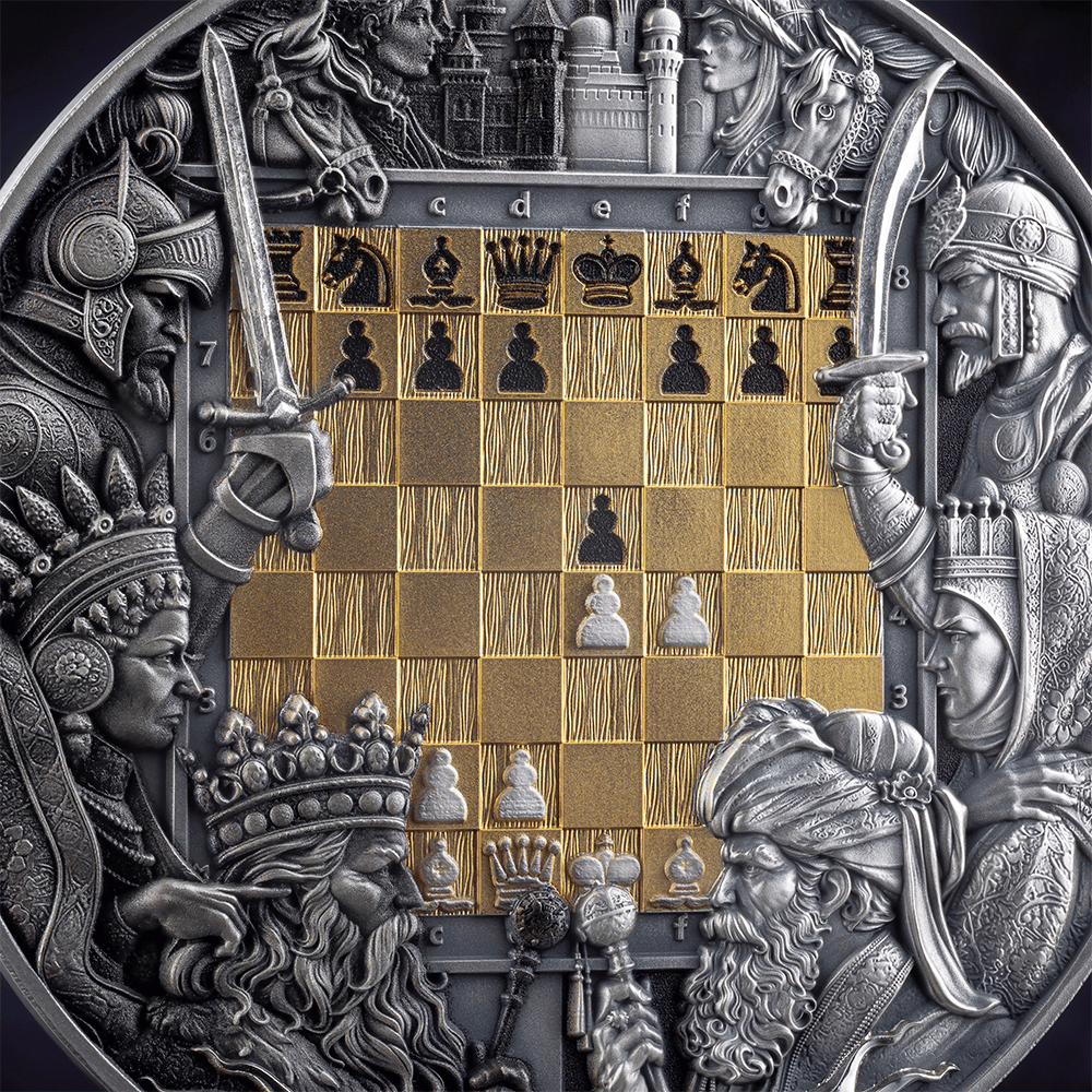 King's Gambit Chess Battle 3 Oz Silver Coin 2025
