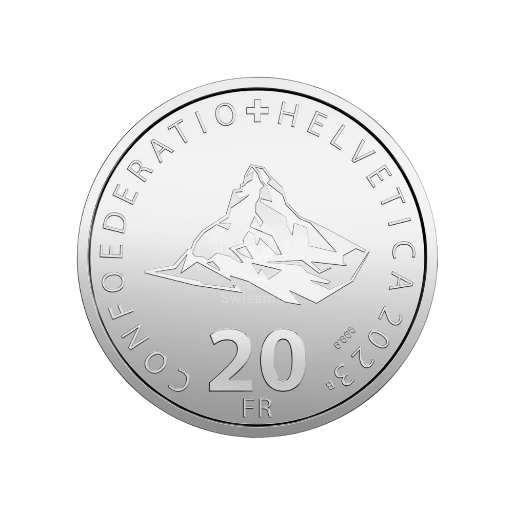Klein Matterhorn Swiss Aerial Cableways Series Silver Proof Coin 2023