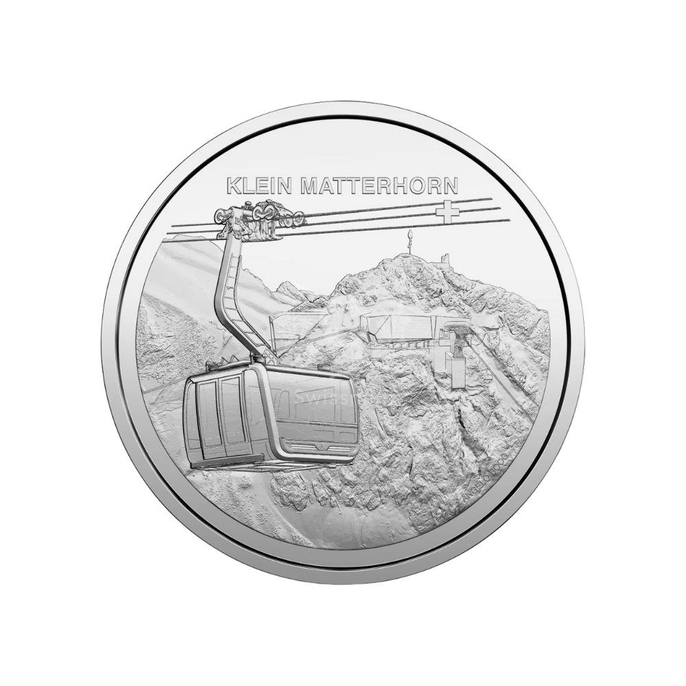Klein Matterhorn Swiss Aerial Cableways Series Silver Proof Coin 2023