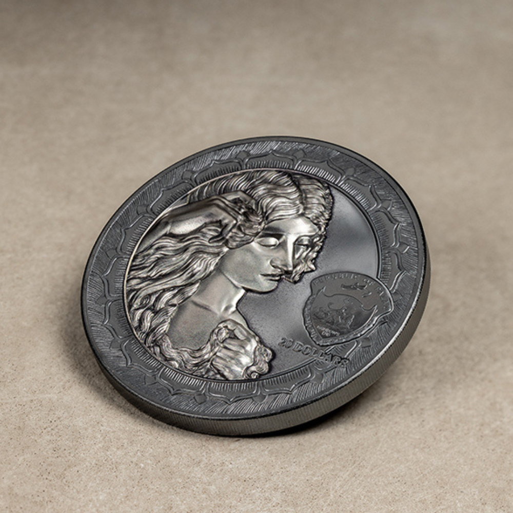 LADY GODIVA Eternal Sculptures II 3 Oz Silver Coin $20 Palau 2024
